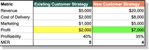 existing vs. new customer strategy